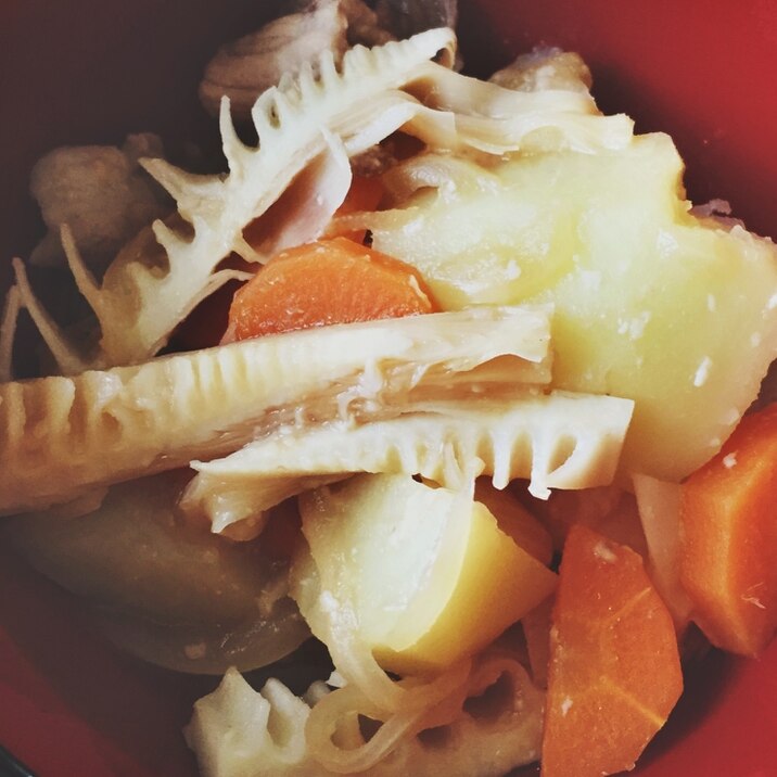 ★味噌肉じゃが(たけのこ入り)★多重構造鍋